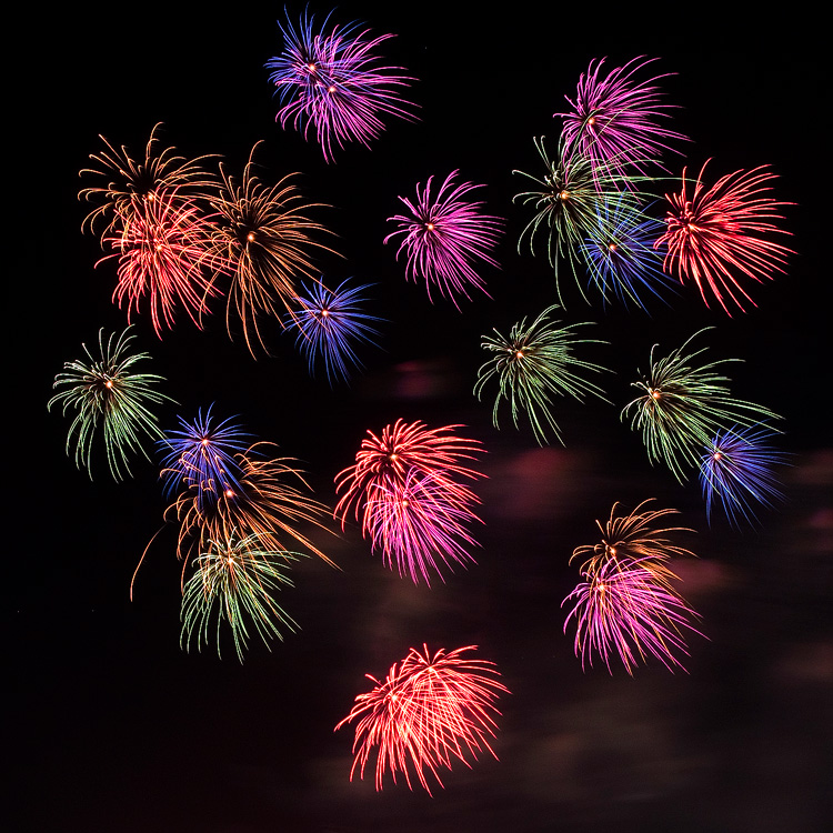 Fireworks close up