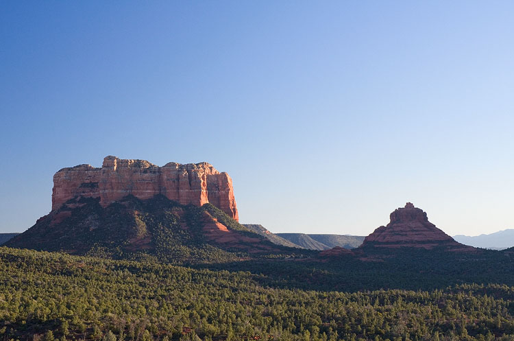 Courthouse Rock and Cathedral Butte